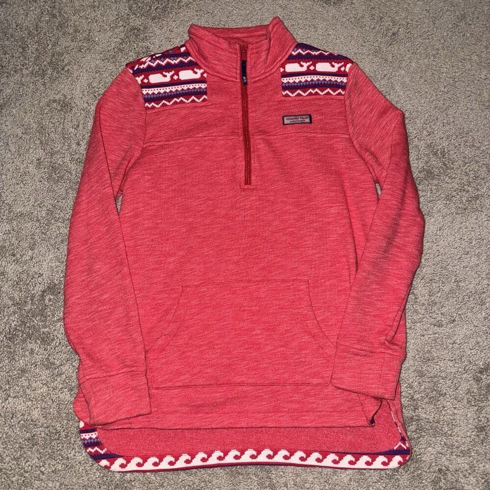 Vineyard Vines Whale Isle Shoulder Shep Sweatshirt Shirt Womens Size Small
